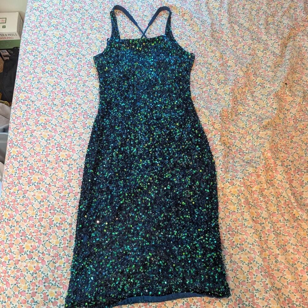 Parker Black Women's Blue and Green Dress